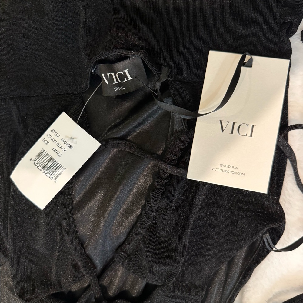 🖤 VICI Black Open-Back Midi Dress 🖤 Sz Small NWT - Picture 4 of 6